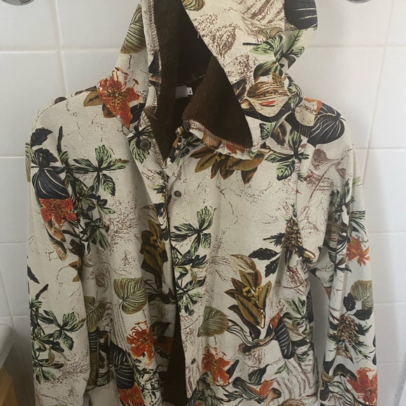 Cellabie Brown/white Fleece Jacket Sz L - Picture 1 of 2